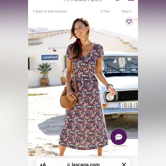 Lascana Floral V-neck Maxi Dress size 10 - Picture 5 of 12